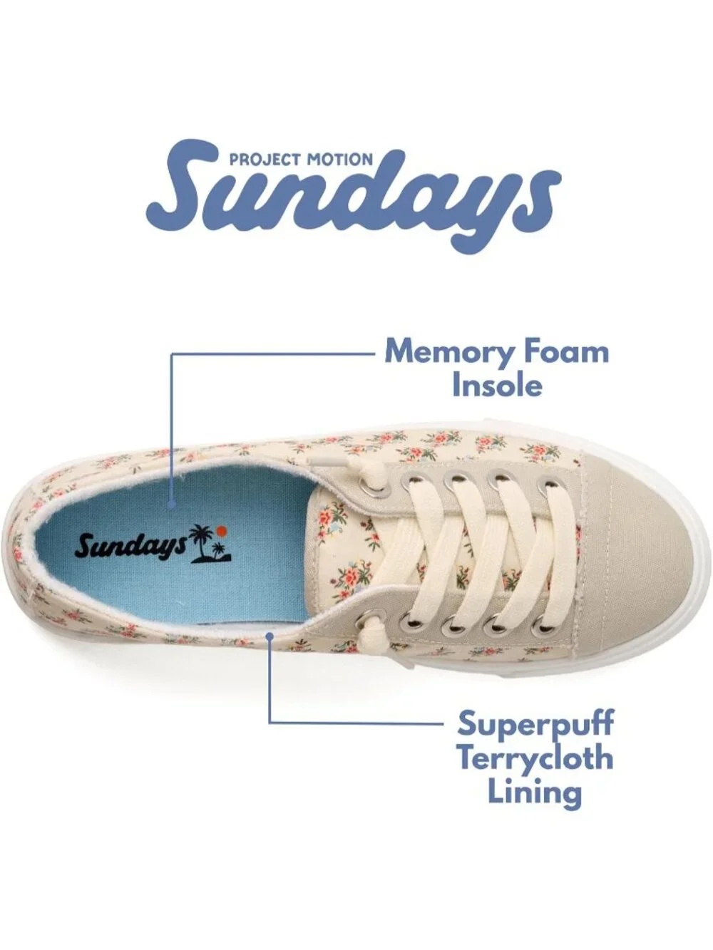 Women's Coral Canvas Lightweight Comfort Memory Foam Insole Casual Sneakers